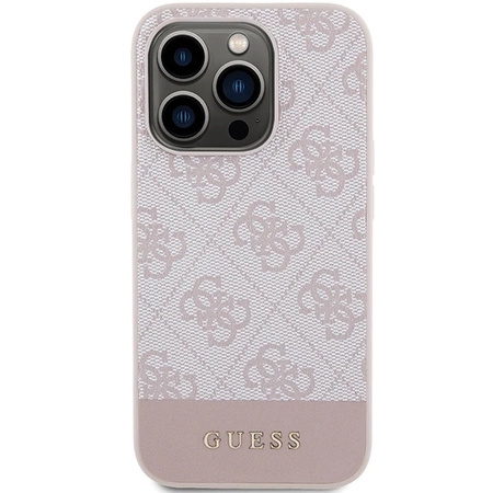 Etui Guess 4G Stripe Collection na iPhone 15 Pro - różowe