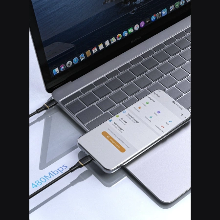 Kabel Dudao L25C USB-C - USB-C silikonowy 60W 1m - biały