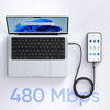 MCDODO KABEL USB-C SZYBKIE ŁADOWANIE USB TYP C 5A 100W 1M LED ZŁOTY