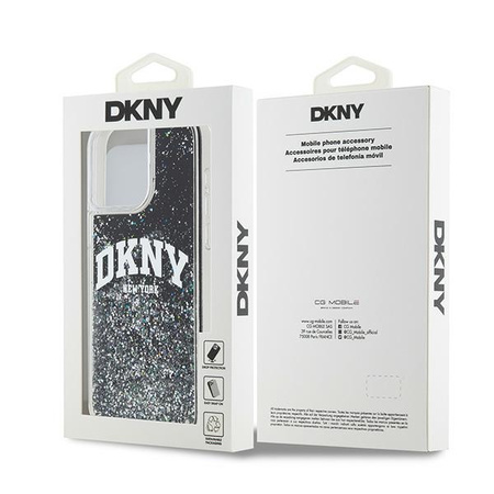 DKNY CASE LIQUID GLITTER HARDCASE DO IPHONE 14 PRO MAX 6.7 Z DUŻYM LOGO