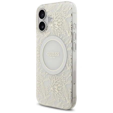 GUESS ETUI IML FLOWERS ELECTRO PEARL STRAP DO MAGSAFE IPHONE 17