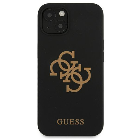 Guess GUHCP13SLS4GGBK iPhone 13 mini 5,4" czarny/black hard case Silicone 4G Logo