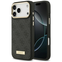 Etui Guess 4G Logo Plate MagSafe do      iPhone 17 Pro Max czarny