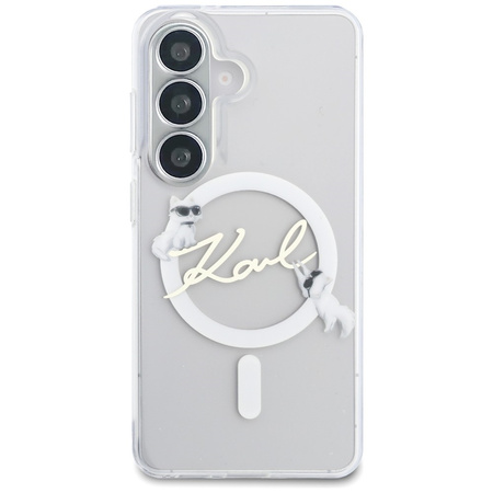 Etui Karl Lagerfeld IML KC Script        MagSafe do Samsung Galaxy S26 przezroczysty
