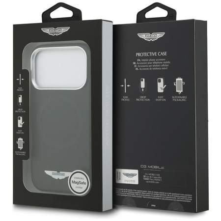 Etui Aston Martin HC FW Logo MagSafe do  iPhone 17 Pro czarny