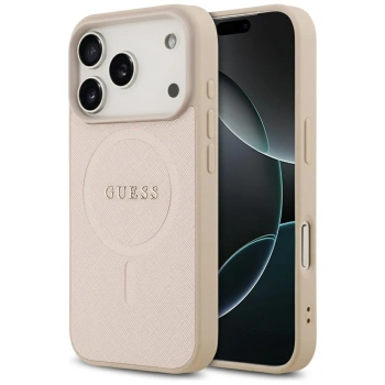 GUESS ETUI SAFFIANO CLASSIC LOGO MAGSAFE DO IPHONE 17 PRO OCHRONA
