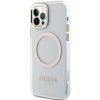 Etui Guess GUHMP12MHTRMD na iPhone 12 / iPhone 12 Pro - złote Metal Outline Magsafe