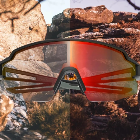 ROCKBROS OKULARY ROWEROWE FOTOCHROMOWE Z OCHRONĄ UV Z WKŁADKĄ KOREKCYJNĄ