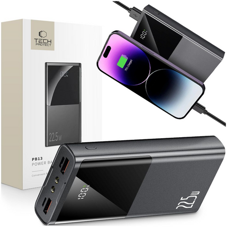 TECH-PROTECT POWER BANK PB13 22.5W DO TELEFONÓW 20000MAH IDEALNY DO PODRÓŻY