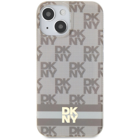 DKNY ETUI HARDCASE DO IPHONE 15 14 13 6.1 DO MAGSAFE CHECKERED MONO STRIPE