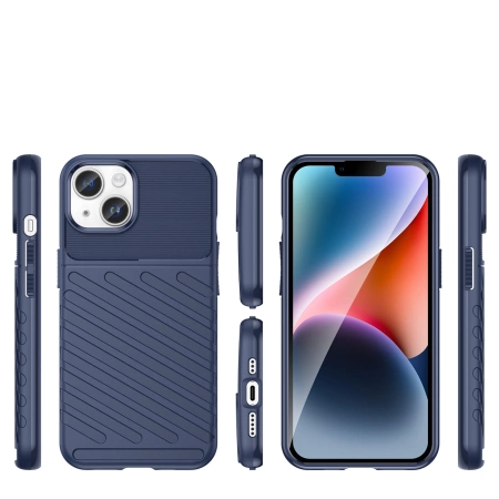 Thunder Case etui iPhone 14 Plus pancerny pokrowiec niebieski