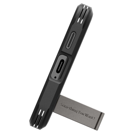 Etui Spigen Tough Armor na Samsung Galaxy S24 - metaliczny szary