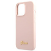 Etui Guess GUHCP13XLSLMGLP na iPhone 13 Pro Max 6.7" jasnoróżowy/light pink hardcase Silicone Script Gold Logo