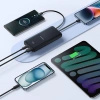 Powerbank Baseus Lipow 10000mAh 22.5W z podwójnym wbudowanym kablem z wyświetlaczem (z dodatkowym czarnym kablem Baseus Simple USB-A - USB-C 3A 0,2m) - czarny