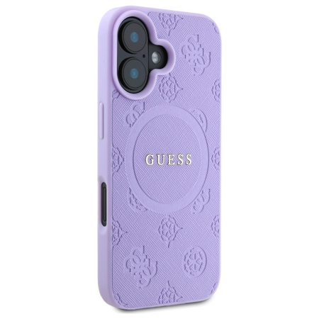 GUESS HARDCASE DO IPHONE 16 PLUS DO MAGSAFE SAFFIANO PEONY CLASSIC LOGO