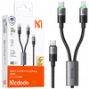 MCDODO USB-C 2IN1 FAST CHARGING CABLE FOR IPHONE 14 MACBOOK LED 100W 2M