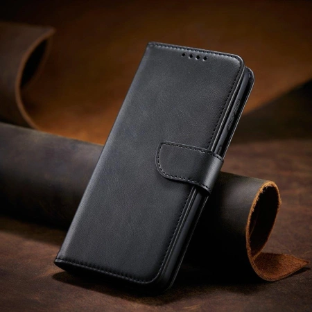 Magnet Case elegancki futerał etui pokrowiec z klapką i funkcją podstawki Samsung Galaxy S22+ (S22 Plus) czarny