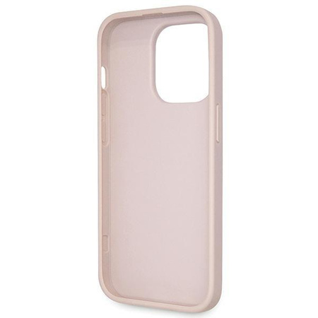 Etui Guess GUHCP14LP4TDSCPP na iPhone 14 Pro - różowe Crossbody 4G Metal Logo