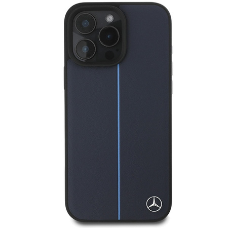 MERCEDES ETUI HARDCASE DO IPHONE 16 PRO MAX DO MAGSAFE MB BLUE LINE LEATHER