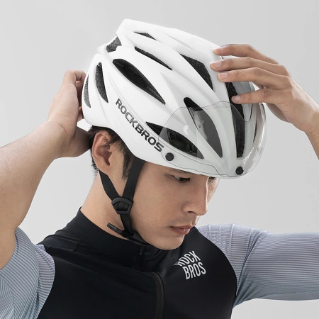 ROCKBROS KASK ROWEROWY Z SZYBKĄ OKULARY ODPINANE Z OCHRONĄ UV UNISEX