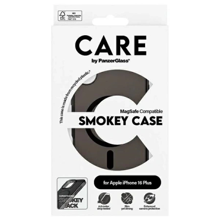 Etui CARE by PanzerGlass Flagship Case z MagSafe na iPhone 16 Plus - półprzezroczyste