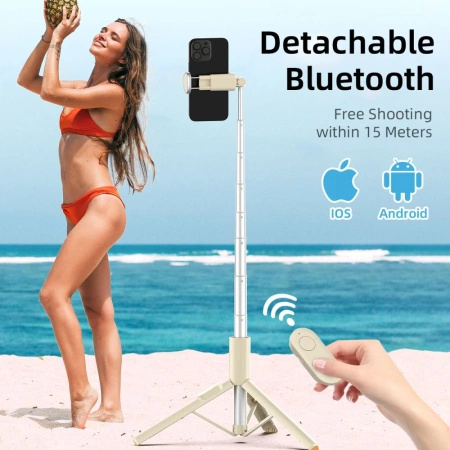 TECH-PROTECT SELFIE STICK Z TRIPODEM DO TELEFONÓW I KAMER 3W1 Z PILOTEM