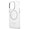 Guess GUHMP13LHTRMS iPhone 13 Pro / 13 6,1" srebrny/silver hard case Metal Outline Magsafe