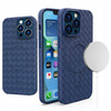 Plecione etui MagSafe Woven Case do iPhone 14 Pro - granatowe