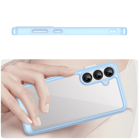 HURTEL ETUI DO TELEFONU SAMSUNG GALAXY S25+ OUTER SPACE CASE Z ŻELOWĄ RAMKĄ