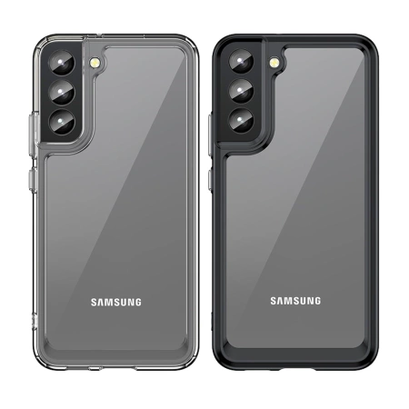 Outer Space Case etui do Samsung Galaxy S22+ (S22 Plus) sztywny pokrowiec z żelową ramką niebieski