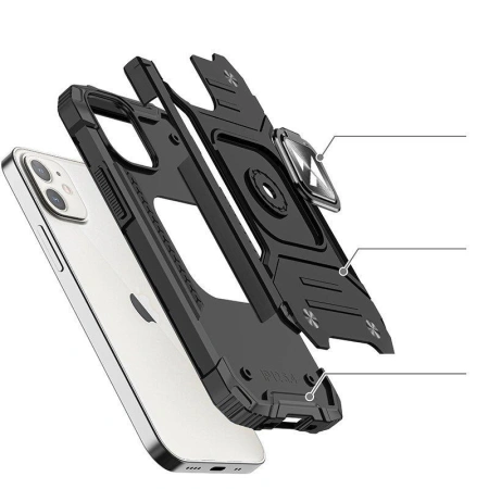 WOZINSKY RING ARMOR ETUI PANCERNE DO IPHONE 14 Z MAGNETYCZNYM UCHWYTEM