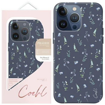 Etui UNIQ Coehl Prairie na iPhone 15 Pro - granatowe