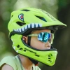 Kask rowerowy Rockbros TT-32003 Shark dziecięcy z odpinaną szczęką rozmiar S (48-52) - zielony