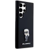 Etui Karl Lagerfeld Silicone Ikonik Metal Pin na Samsung Galaxy S23 Ultra - czarne
