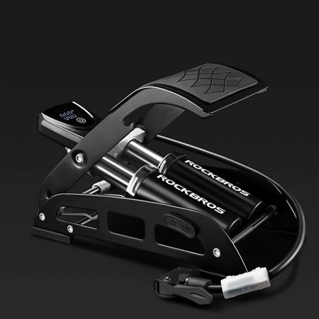 Pompka nożna Rockbros 42430001001 z wyświetlaczem - czarna