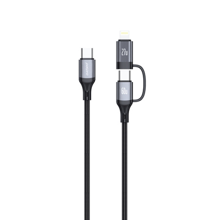 PALPRO KABEL USB-C LIGHTNING SZYBKIE ŁADOWANIE DO SAMSUNG APPLE 60W/27W 1M