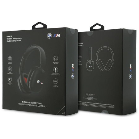Słuchawki nauszne BMW Printed Logos      Bluetooth czarny