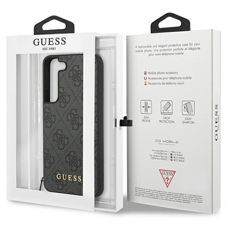Etui Guess GUHCS23MGF4GGR S23+ S916 - szare hardcase 4G Charms Collection