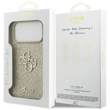 GUESS ETUI FIXED GLITTER BIG 4G DO IPHONE 17 PRO MAX CASE OCHRONNY