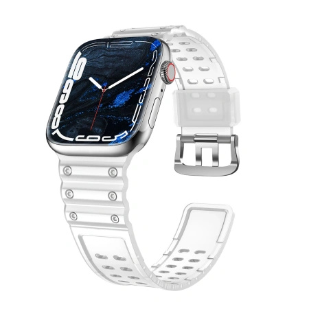Strap Triple Protection pasek Apple Watch SE, 8, 7, 6, 5, 4, 3, 2, 1 (41, 40, 38 mm) opaska bransoleta przezroczysty