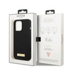 Guess GUHMP13LSPLK iPhone 13 Pro / 13 6,1" czarny/black hard case Silicone Logo Plate MagSafe