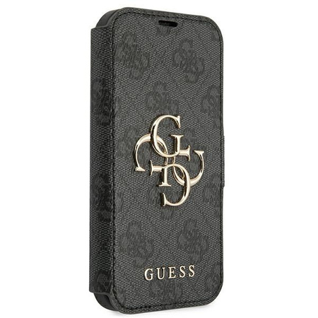 Etui Guess GUBKP13L4GMGGR na iPhone 13 Pro / 13 - szare book 4G Big Metal Logo