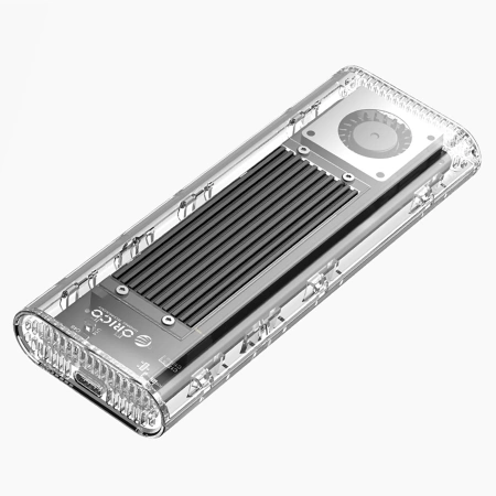 Kieszeń dyskowa Orico TCM2-G20 M.2 NVME USB-C 3.2 20Gb/s - srebrna/przezroczysta