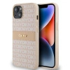 DKNY ETUI HARDCASE DO IPHONE 14 15 136.1 Z METALOWYM LOGO I SKÓRZANĄ STRIPĄ