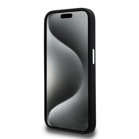 KARL LAGERFELD SILIKONOWE ETUI HARDCASE DO IPHONE 15 PRO 6.1 LOGO METALOWE
