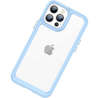 Outer Space Case etui iPhone 14 Pro Max sztywny pokrowiec z żelową ramką niebieski