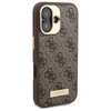 Guess GUHMP16SU4GPRW iPhone 16 6.1 brązowy/brown hardcase 4G Logo Plate MagSafe