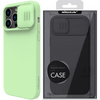 Nillkin CamShield Silky Silicone Case etui iPhone 14 Pro pokrowiec z osłoną na aparat zielony