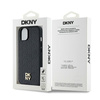 DKNY ETUI HARDCASE DO IPHONE 14 15 13 LEATHER MONOGRAM METAL LOGO