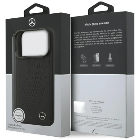 MERCEDES ETUI DO IPHONE 17 PRO LEATHER LARGE LAUREL LEAVE MAGSAFE